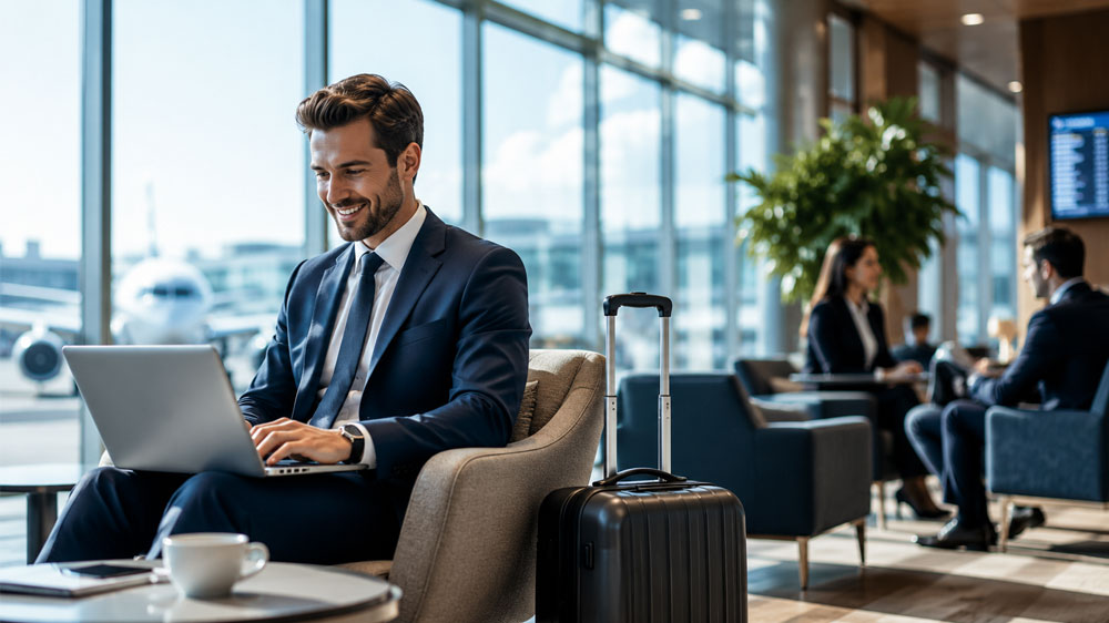 Corporate travel logistics team